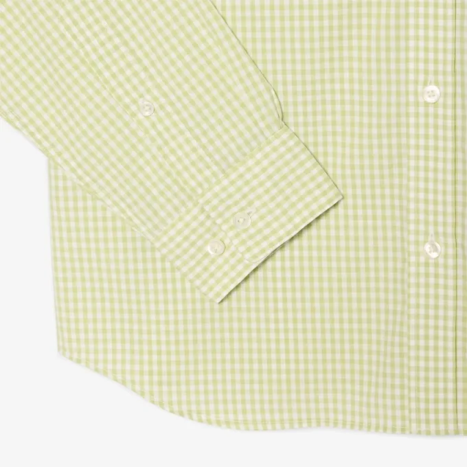 Camisa de popeline xadrez de corte regular