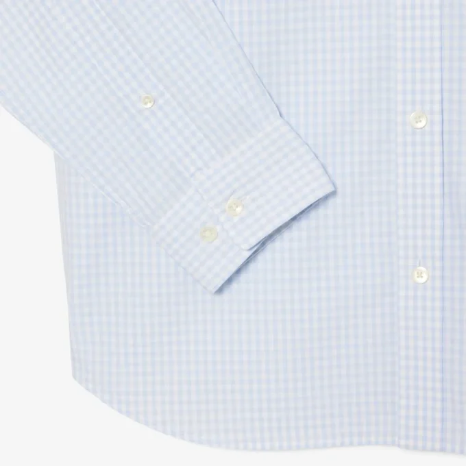 Camisa de popeline xadrez de corte regular