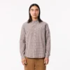 Camisa de popeline xadrez de corte regular para homem