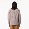 Camisa de popeline xadrez de corte regular para homem