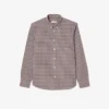 Camisa de popeline xadrez de corte regular para homem