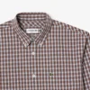 Camisa de popeline xadrez de corte regular para homem