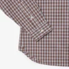 Camisa de popeline xadrez de corte regular para homem