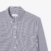 Camisa de popeline xadrez para homem, corte regular