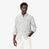 Camisa de riscas com corte regular para homem