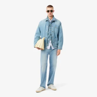 Camisa de riscas com corte regular para homem