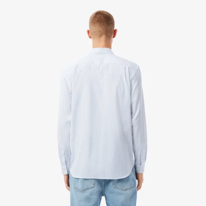 Camisa de riscas com corte regular para homem
