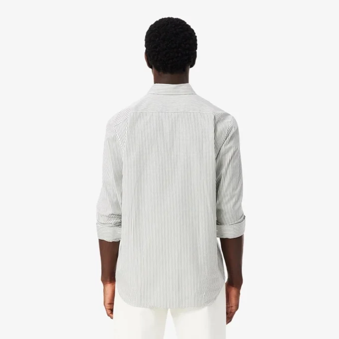Camisa de riscas com corte regular para homem