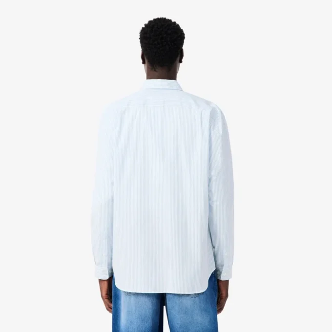 Camisa de riscas com corte regular para homem