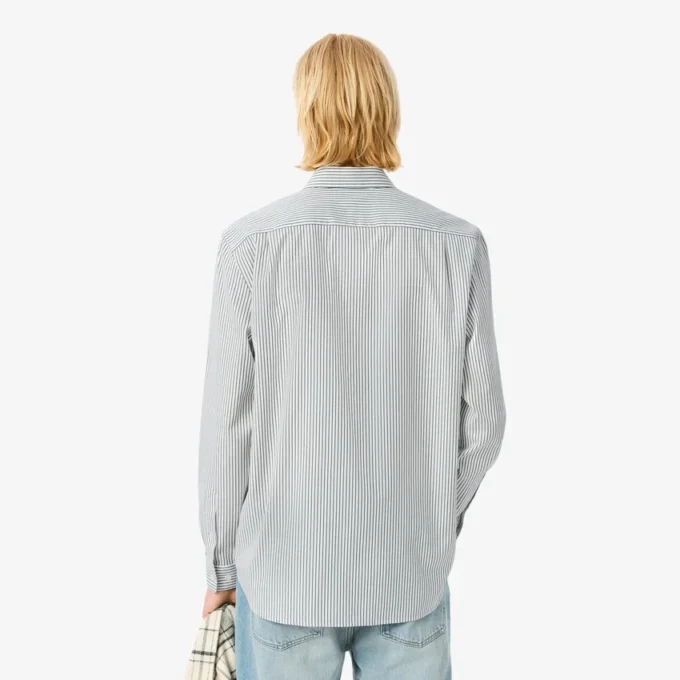 Camisa de riscas com corte regular para homem