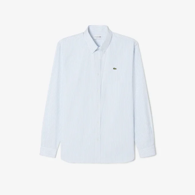 Camisa de riscas com corte regular para homem