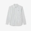 Camisa de riscas com corte regular para homem