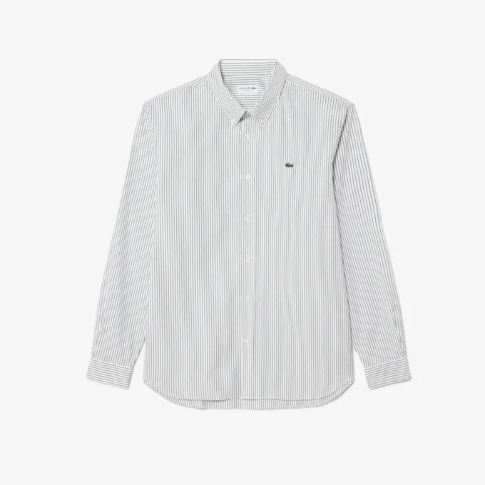 Camisa de riscas com corte regular para homem