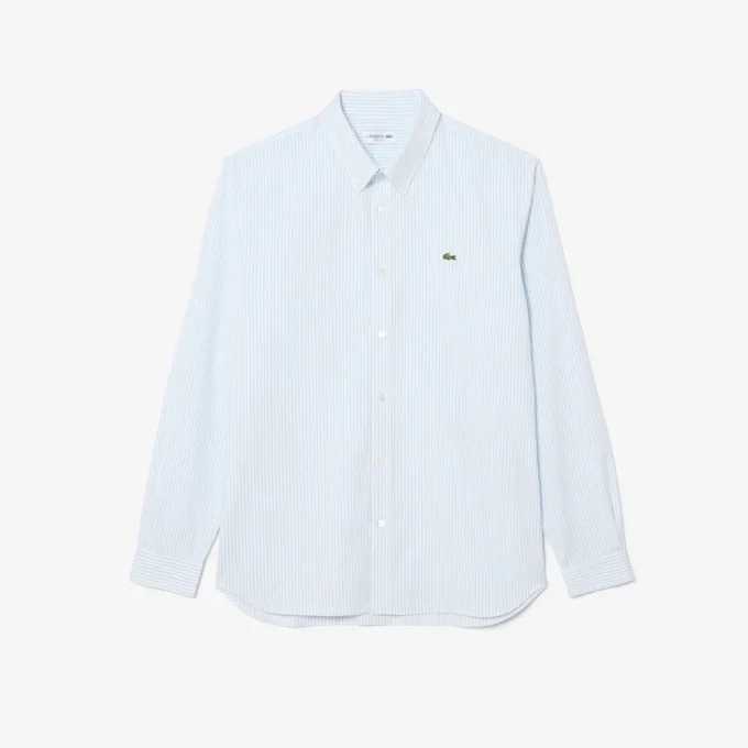 Camisa de riscas com corte regular para homem