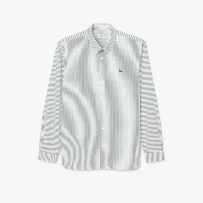 Camisa de riscas com corte regular para homem