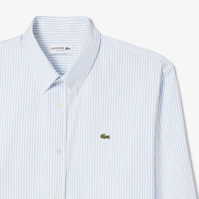 Camisa de riscas com corte regular para homem
