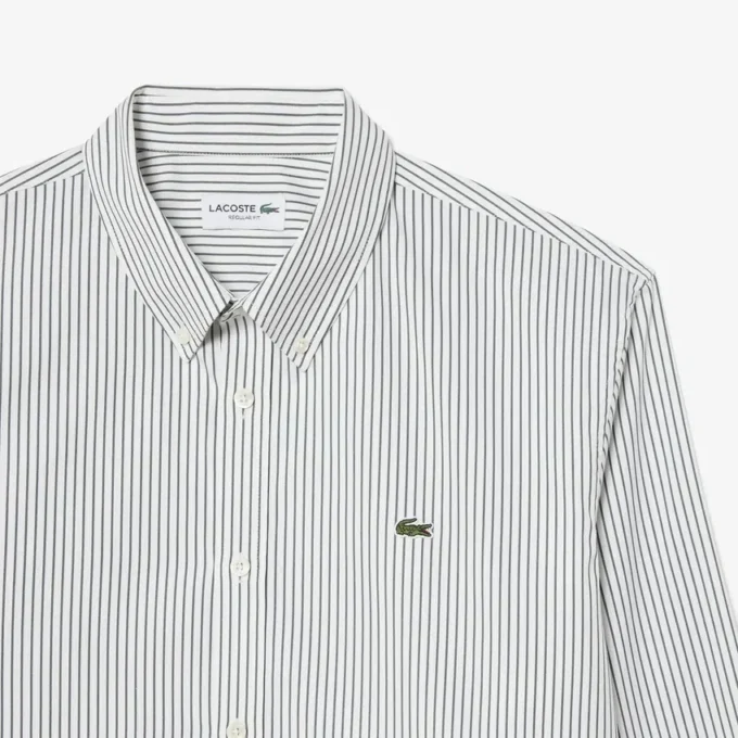 Camisa de riscas com corte regular para homem