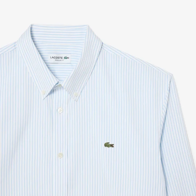 Camisa de riscas com corte regular para homem