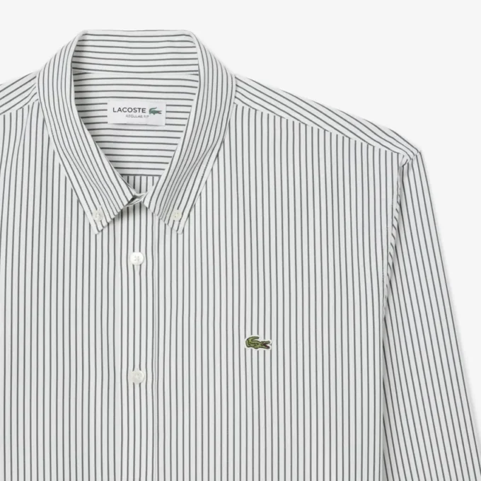 Camisa de riscas com corte regular para homem