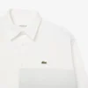 Camisa de sarja de algodão estampada com corte descontraído