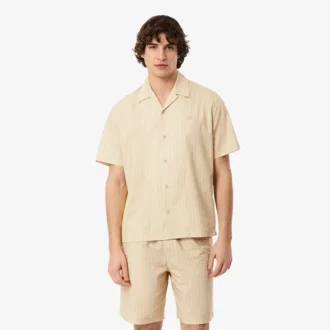 Camisa de sarja estampada com corte descontraído