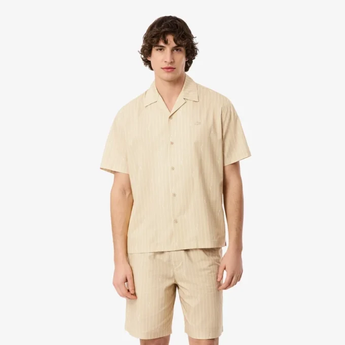 Camisa de sarja estampada com corte descontraído