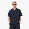 Camisa de sarja estampada com corte descontraído