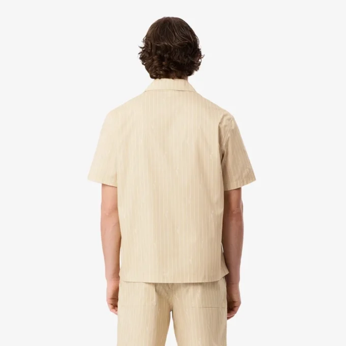Camisa de sarja estampada com corte descontraído