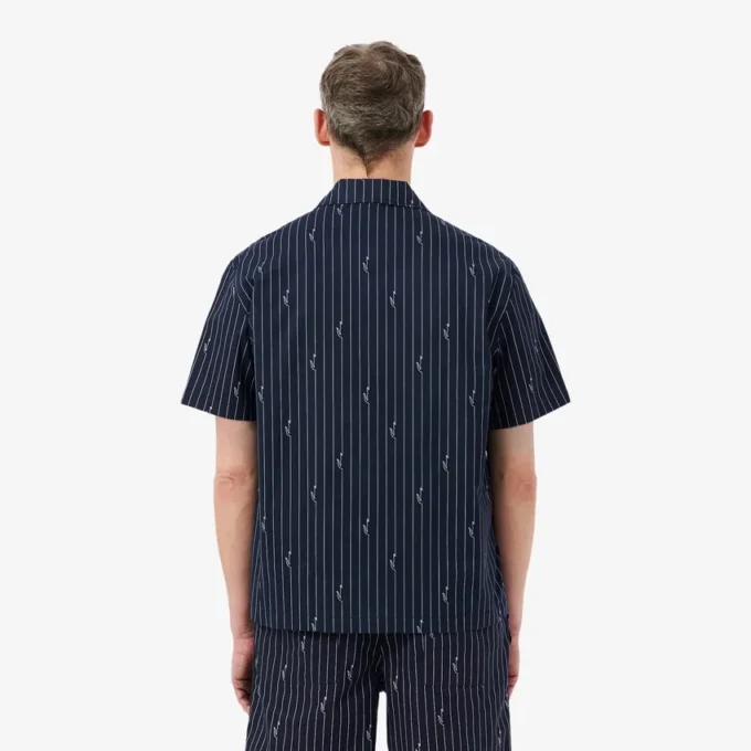 Camisa de sarja estampada com corte descontraído