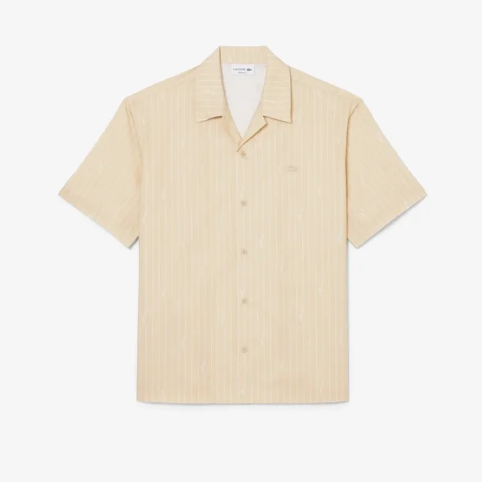 Camisa de sarja estampada com corte descontraído