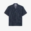 Camisa de sarja estampada com corte descontraído