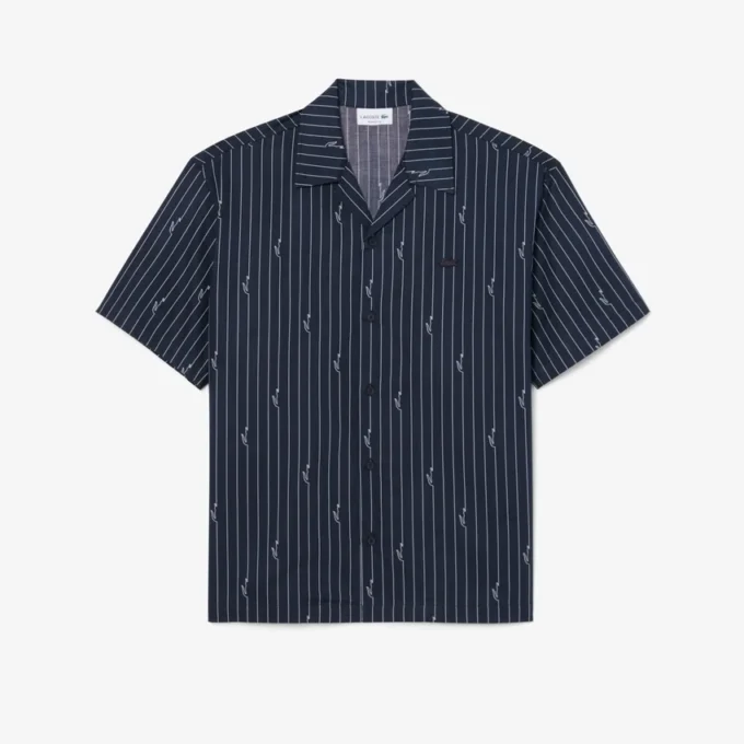 Camisa de sarja estampada com corte descontraído
