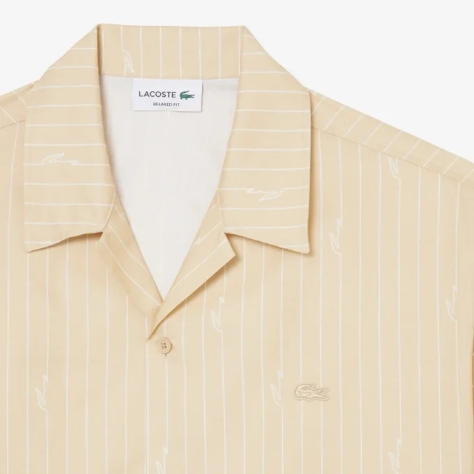 Camisa de sarja estampada com corte descontraído