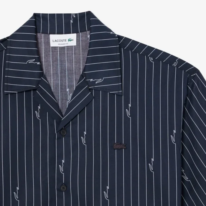 Camisa de sarja estampada com corte descontraído