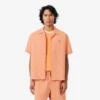Camisa de seersucker de corte descontraído