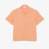 Camisa de seersucker de corte descontraído