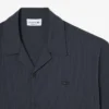 Camisa de seersucker de corte descontraído