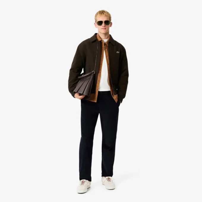 Camisa de veludo de corte regular para homem