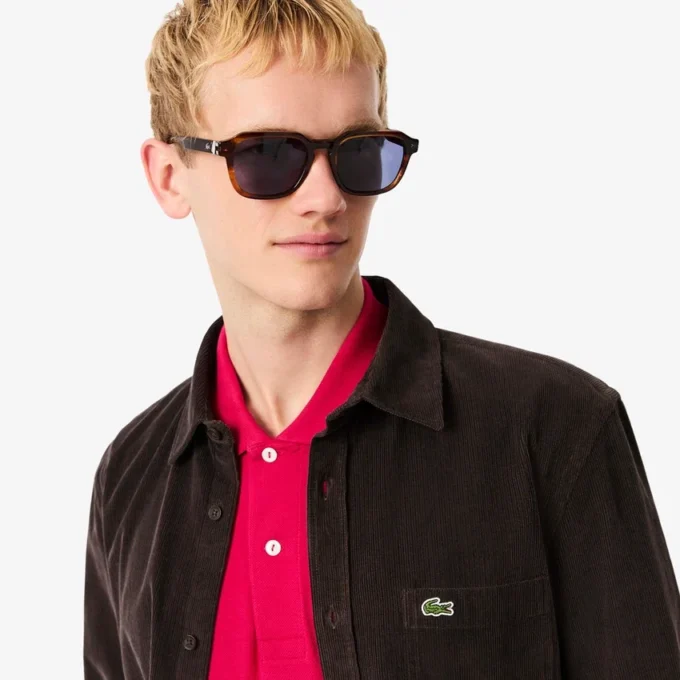 Camisa de veludo de corte regular para homem
