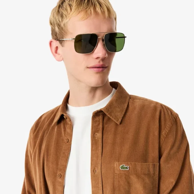 Camisa de veludo de corte regular para homem
