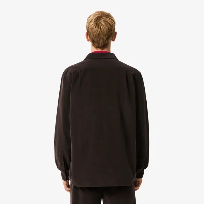 Camisa de veludo de corte regular para homem