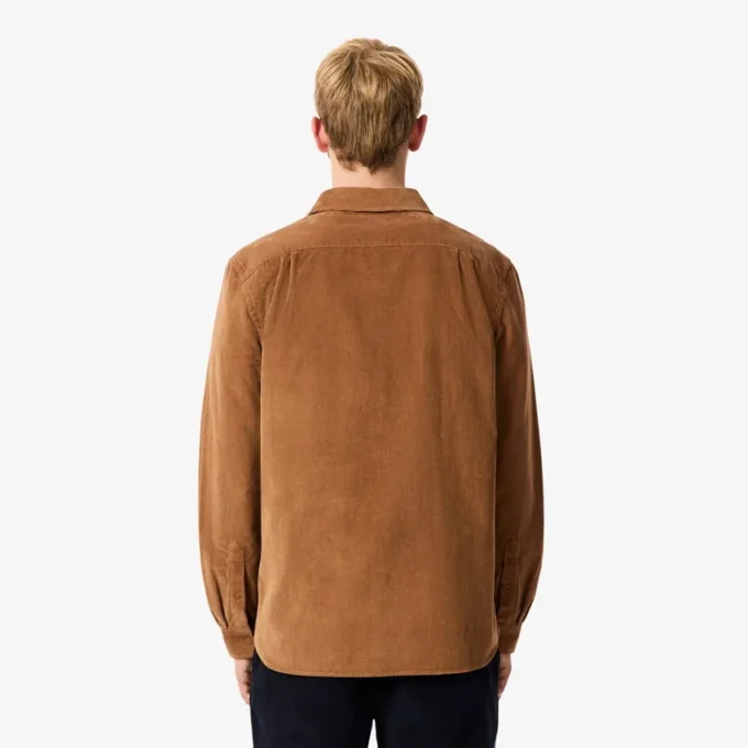 Camisa de veludo de corte regular para homem
