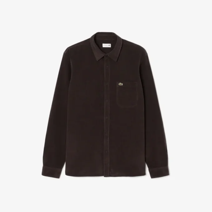 Camisa de veludo de corte regular para homem