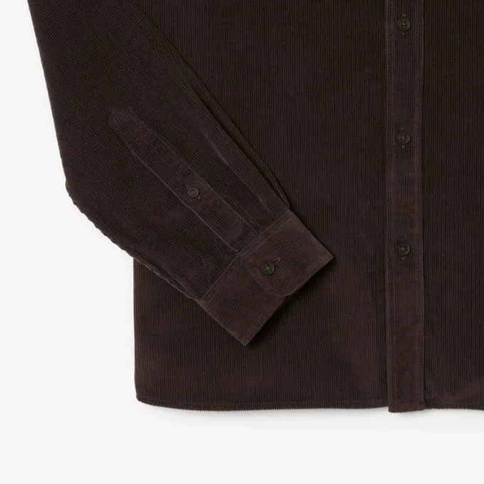 Camisa de veludo de corte regular para homem