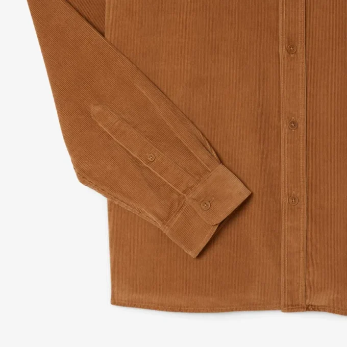 Camisa de veludo de corte regular para homem