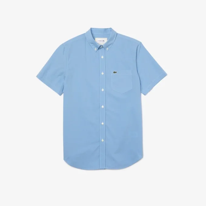 Camisa de xadrez Gingham de corte regular para homem
