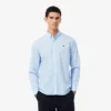 Camisa em popeline elástico de corte regular