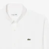 Camisa em popeline elástico de corte regular