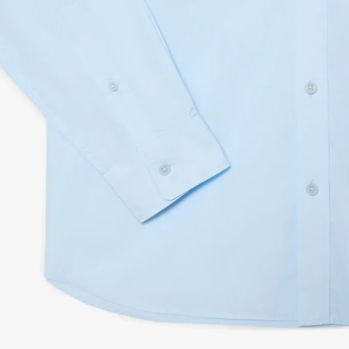Camisa em popeline elástico de corte regular