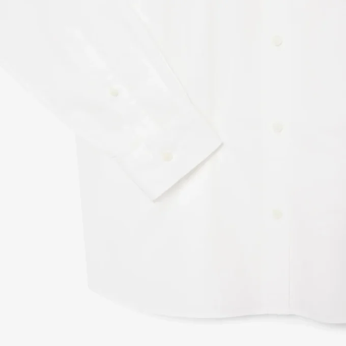 Camisa em popeline elástico de corte regular